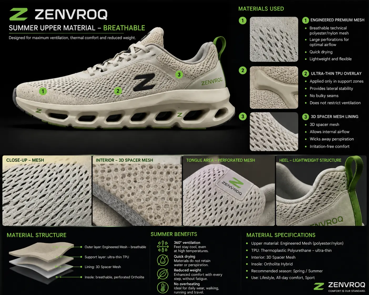 ZENVROQ footwear material and technology presentation